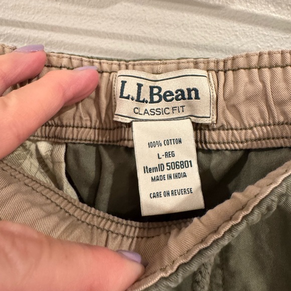 LL Bean Dock Shorts Men XL Lot of 2 Organic Cotton Canvas Drawstring Classic Fit - Picture 7 of 10